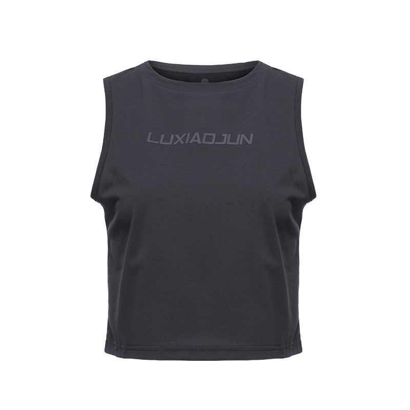 LUXIAOJUN Daily Essentials Crop Top Performance Femme noir