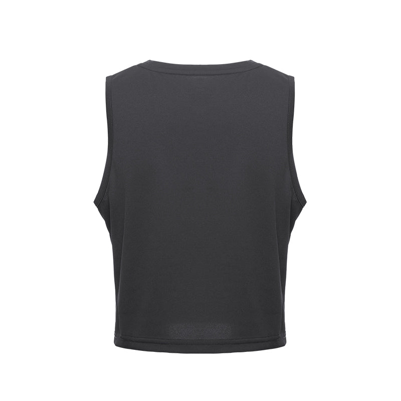 LUXIAOJUN Daily Essentials Crop Top Performance Femme noir
