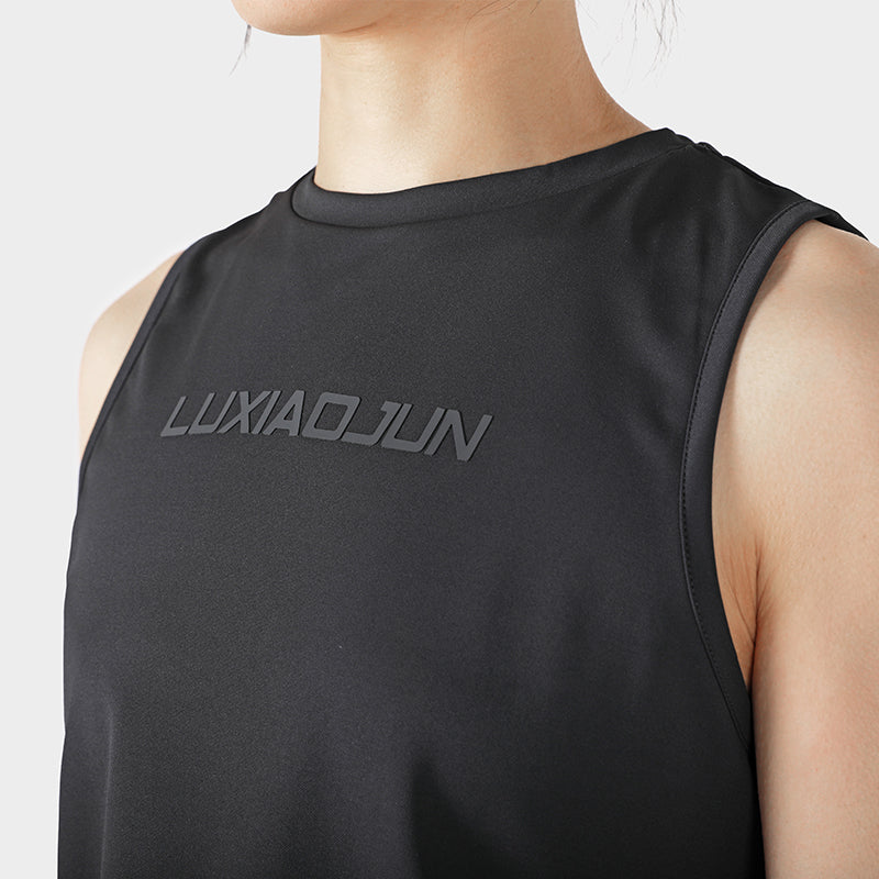 LUXIAOJUN Daily Essentials Crop Top Performance Femme noir