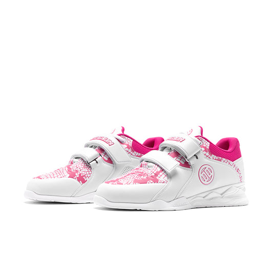 LUXIAOJUN Chaussures d’haltérophilie – Rose & Blanc (édition Serpent)