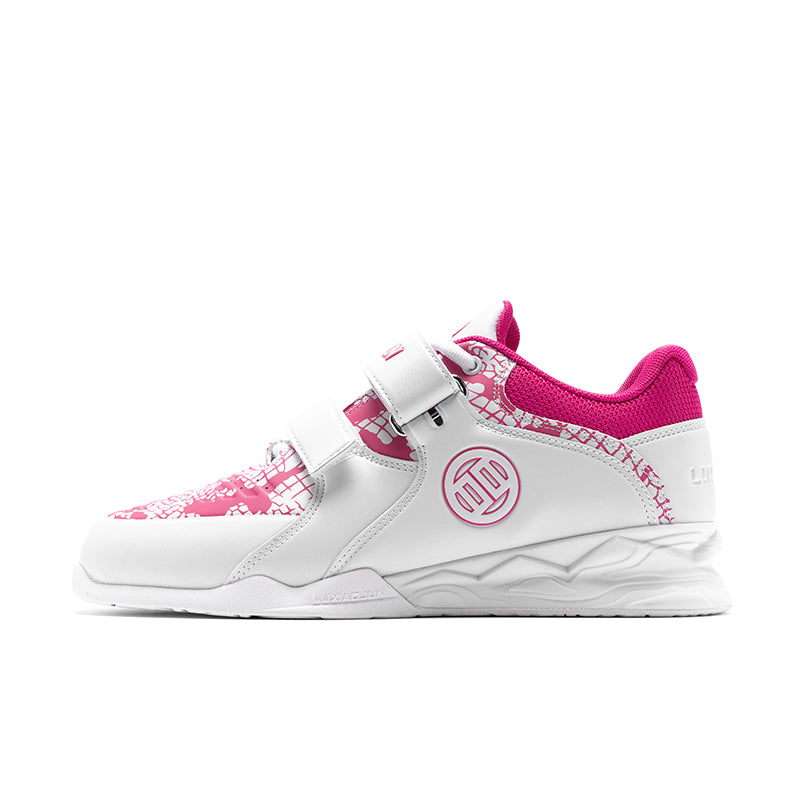 LUXIAOJUN Chaussures d’haltérophilie – Rose & Blanc (édition Serpent)