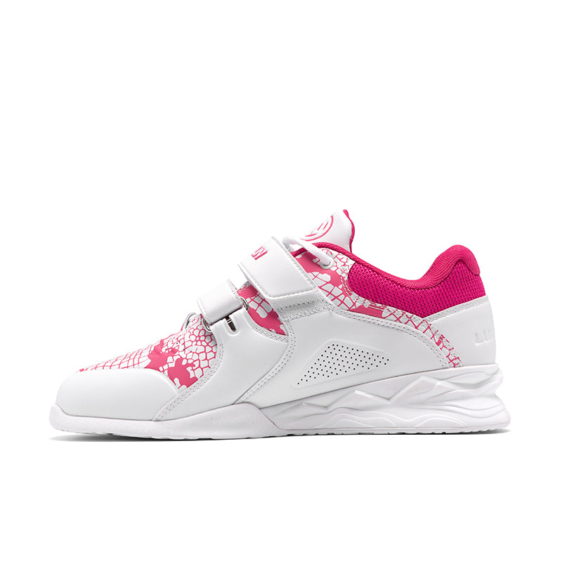 LUXIAOJUN Chaussures d’haltérophilie – Rose & Blanc (édition Serpent)