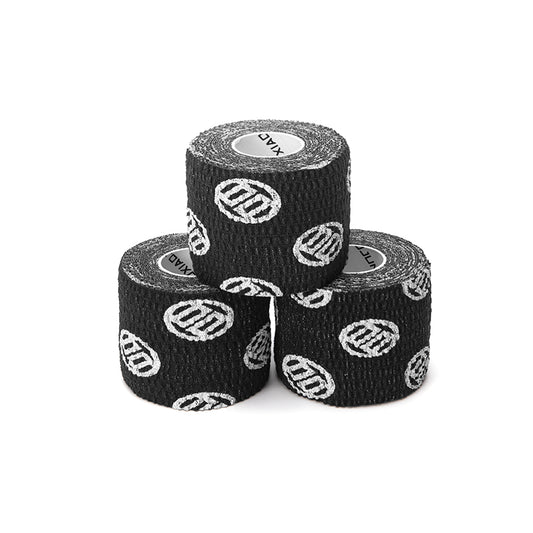 LUXIAOJUN Tape pouce haltérophilie (Hook Grip)- bande cohésive élastique, lot de 3 noir