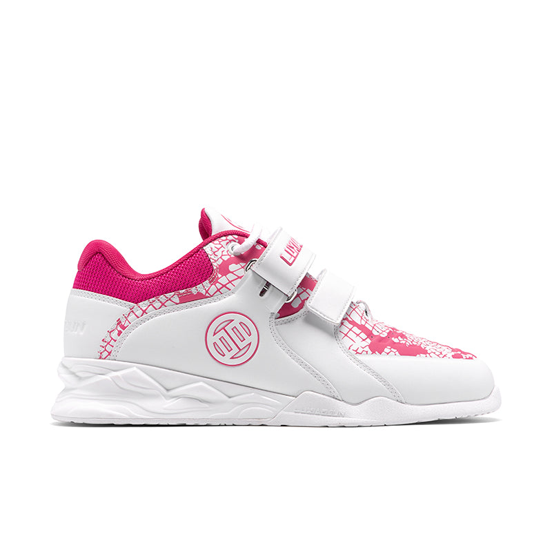 LUXIAOJUN Chaussures d’haltérophilie – Rose & Blanc (édition Serpent)