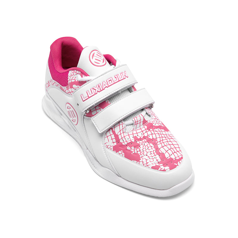 LUXIAOJUN Chaussures d’haltérophilie – Rose & Blanc (édition Serpent)