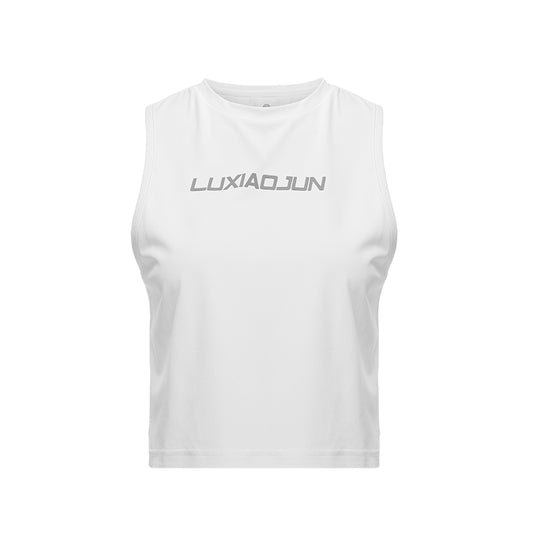 LUXIAOJUN Daily Essentials Crop Top Performance Femme blanc