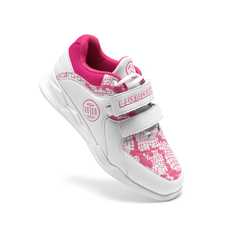 LUXIAOJUN Chaussures d’haltérophilie – Rose & Blanc (édition Serpent)