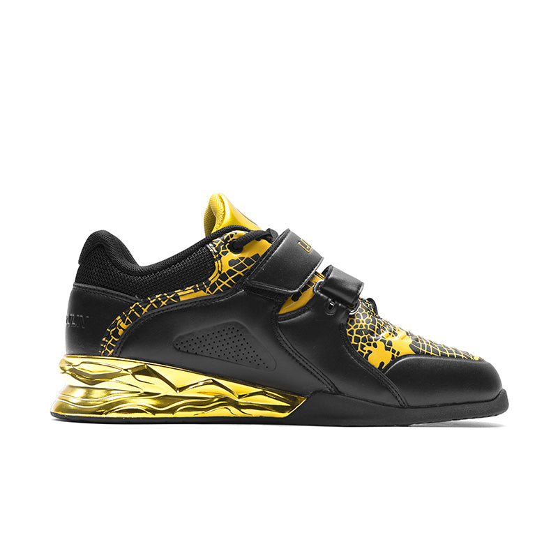 LUXIAOJUN Chaussures d’haltérophilie – Noir & Doré (édition Serpent)