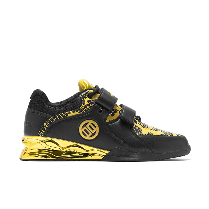 LUXIAOJUN Chaussures d’haltérophilie – Noir & Doré (édition Serpent)