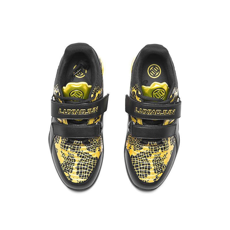 LUXIAOJUN Chaussures d’haltérophilie – Noir & Doré (édition Serpent)