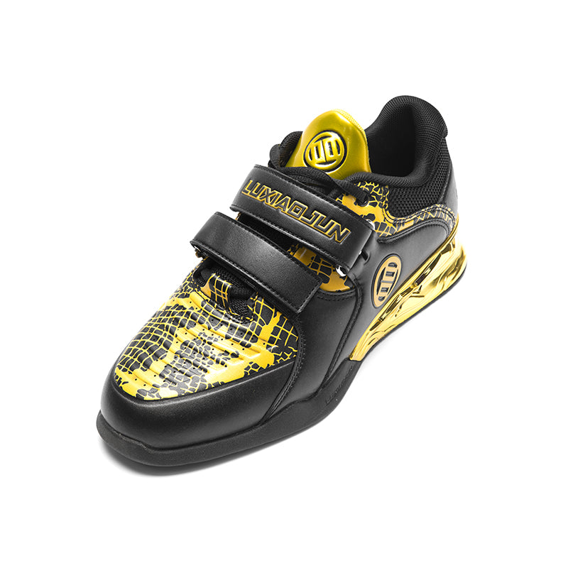 LUXIAOJUN Chaussures d’haltérophilie – Noir & Doré (édition Serpent)
